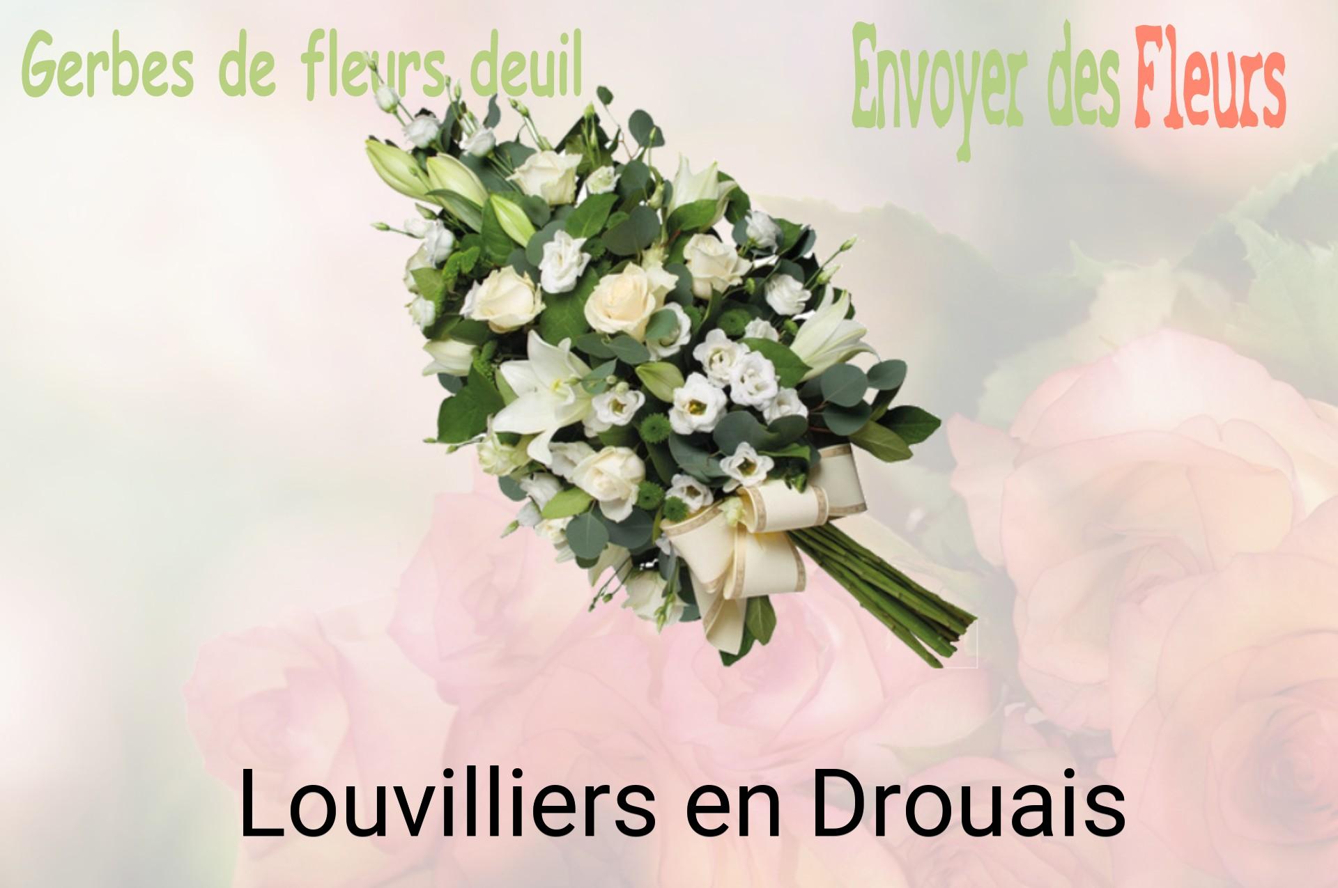 Gerbe de fleurs de deuil livrée à Louvilliers-en-Drouais